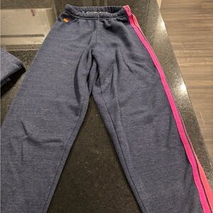 Aviator Nation Blue five striped sweatpants Size extra small.